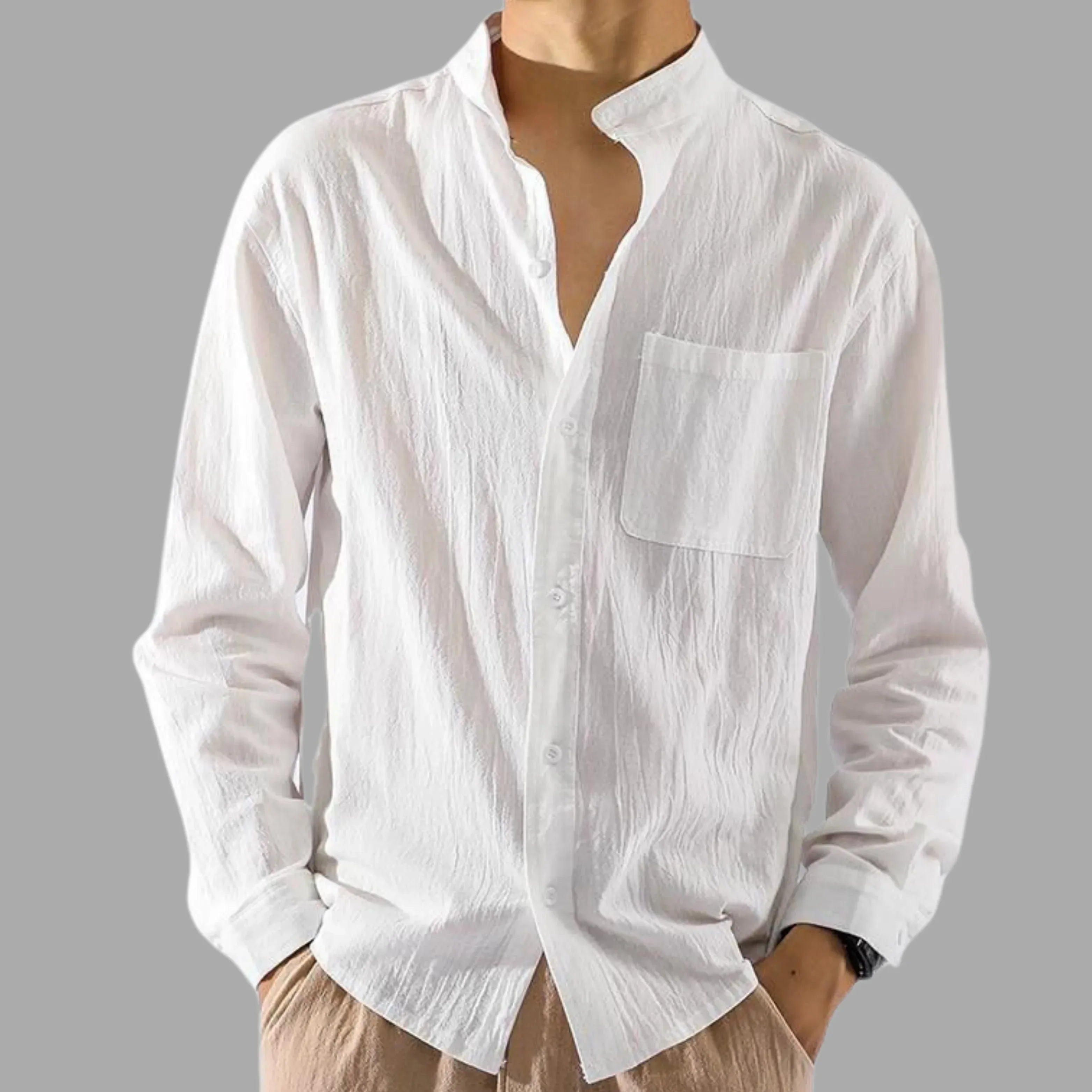 Oliver Long Sleeve Linen Shirt - Zekira