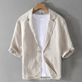 Benjamin Loose Striped Linen Shirt - Zekira