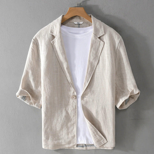 Benjamin Loose Striped Linen Shirt - Zekira