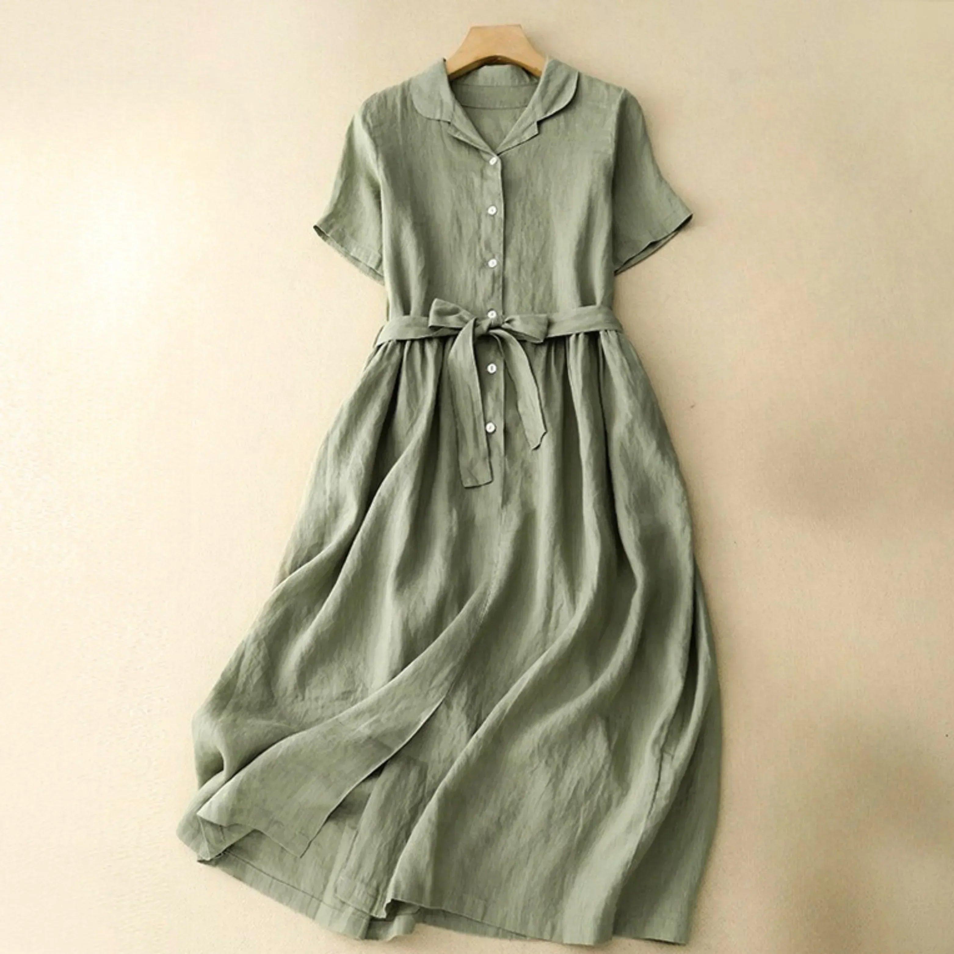 Esmeralda Long Cotton Dress - Zekira