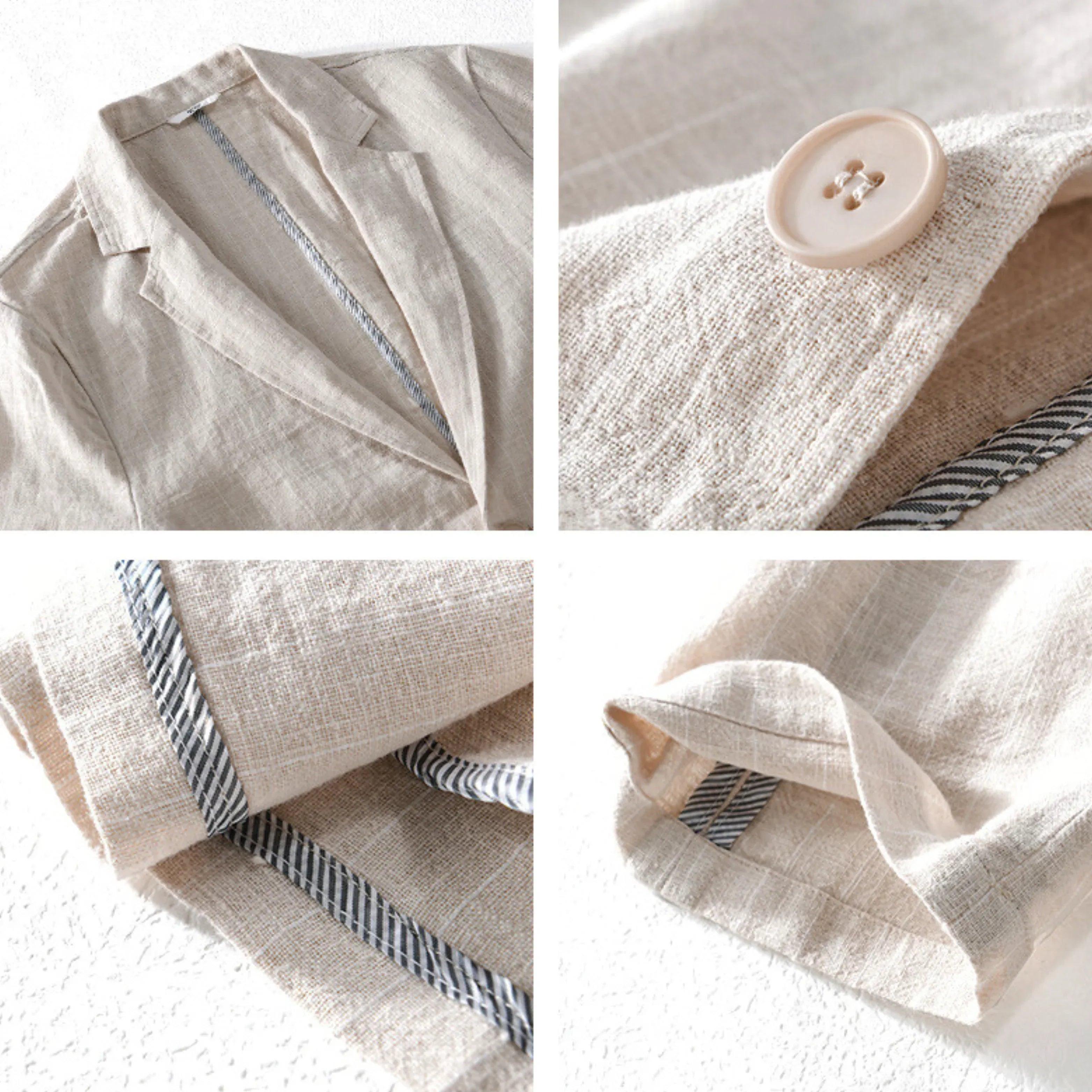 Benjamin Loose Striped Linen Shirt - Zekira