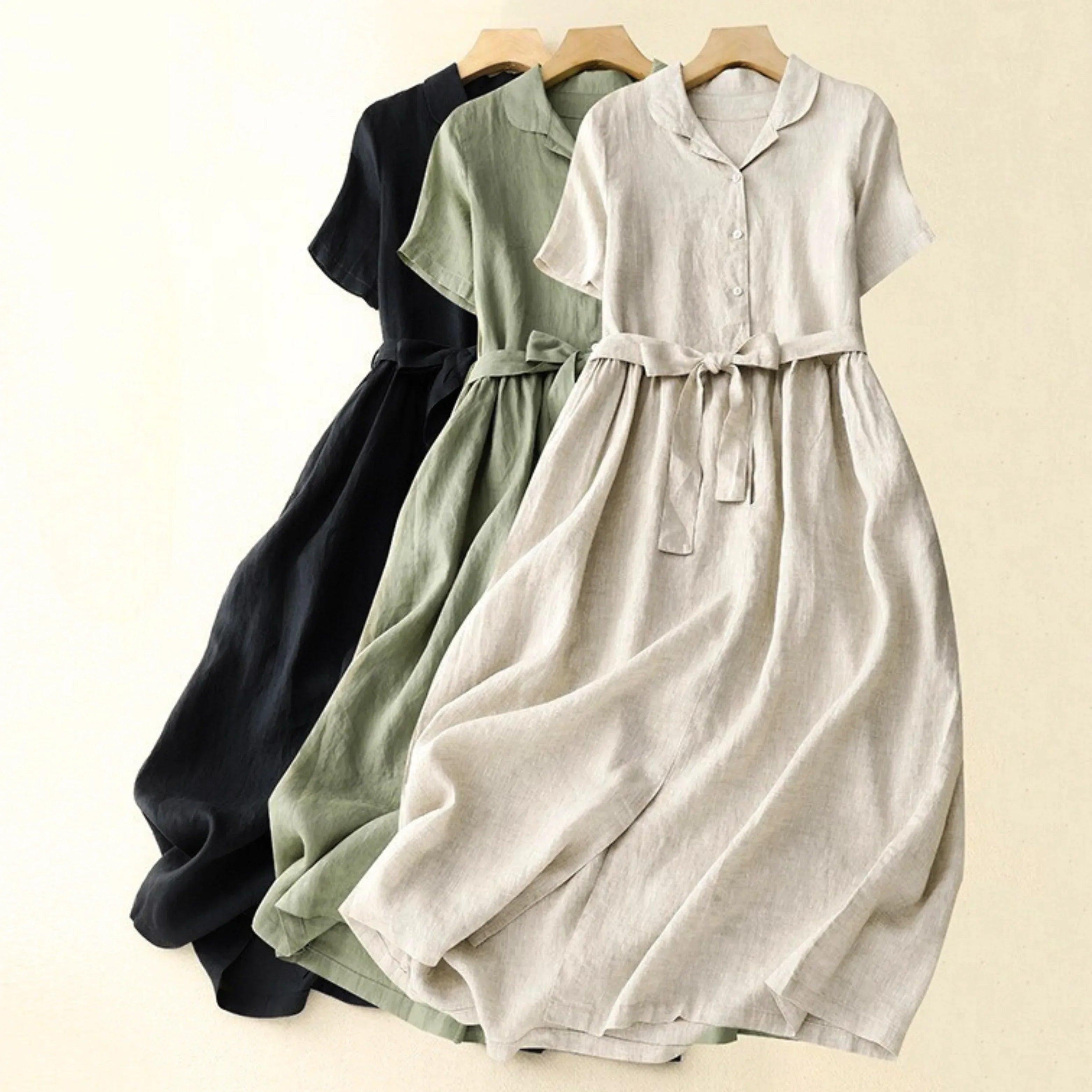 Esmeralda Long Cotton Dress - Zekira